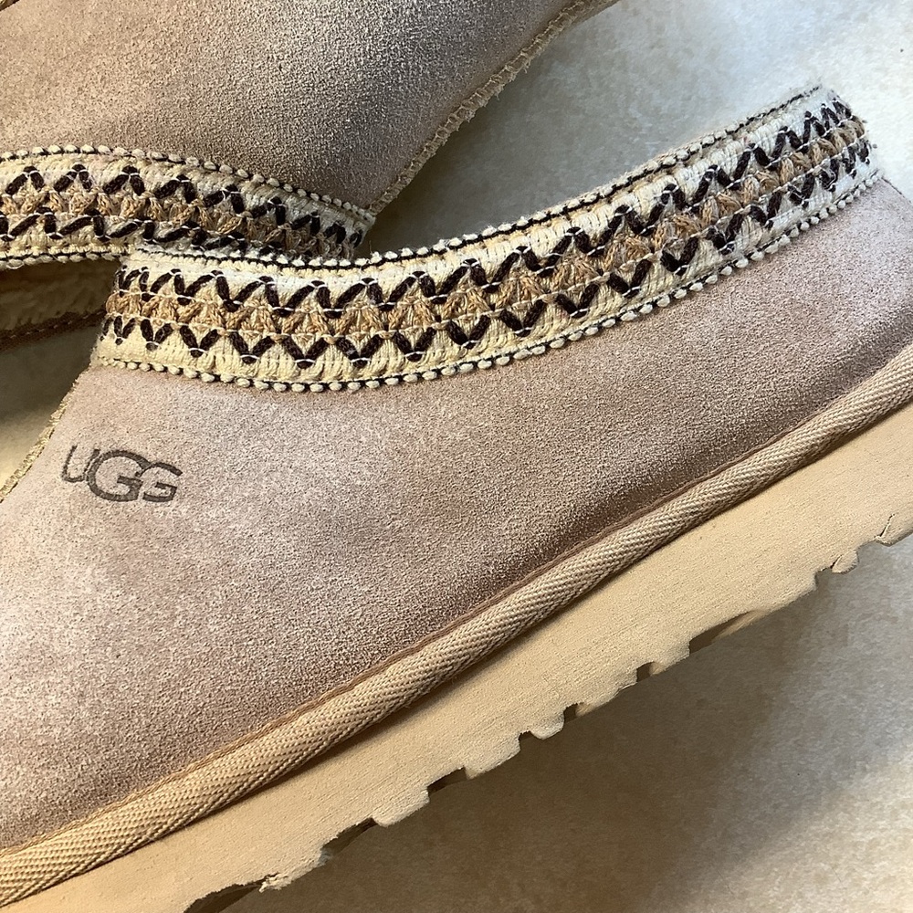 UGG Women’s Tasman Suede Slip-On Mule Slippers Size 11 Sheepskin/Wool - Picture 6 of 8